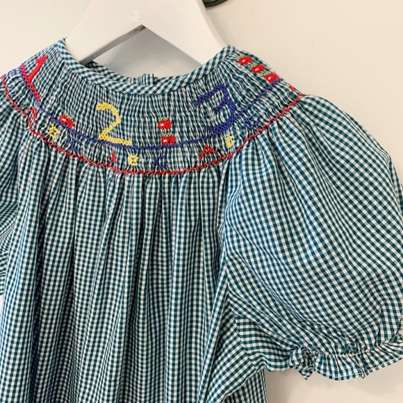 back to school smocked dress